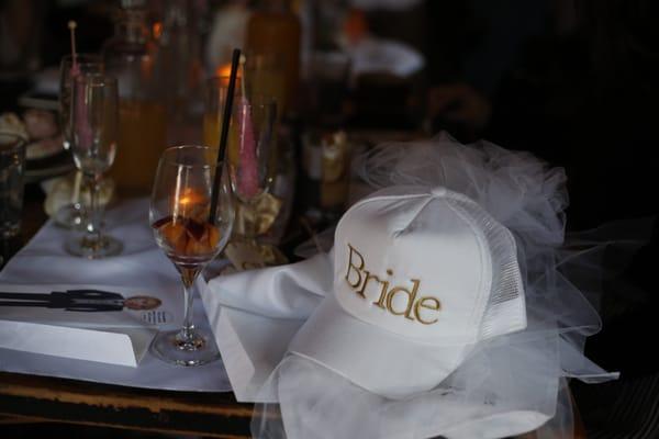 Bride Baseball Cap, perfect for the Bride to Be. Great for the Bridal Shower!