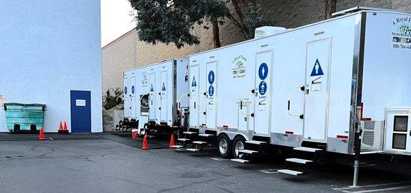 Rent multiple restroom trailers for larger events