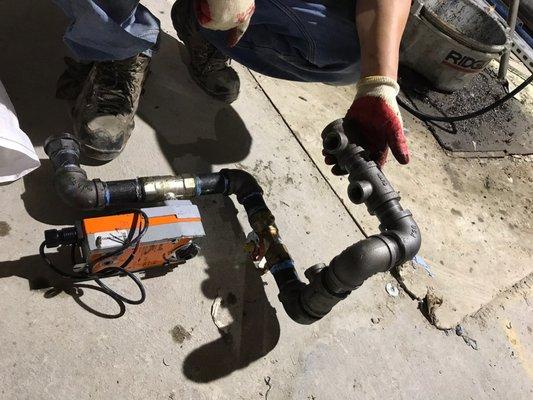 Air conditioning connection.