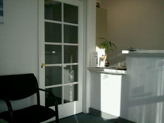 Front desk and waiting room