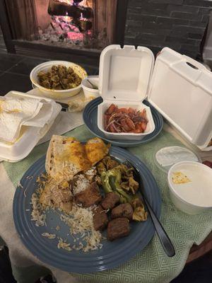 Lamb Shish and Manti!