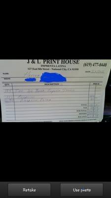 Here is what my recipe was but I haven't even got anything or seen the invitations I just had placed a deposit only $200 thank g