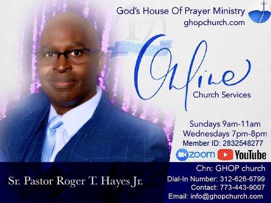 We Welcome you to be part of our online Worship Services each Sundays 9am and Wednesdays 7pm. Ask us about other services we provide!