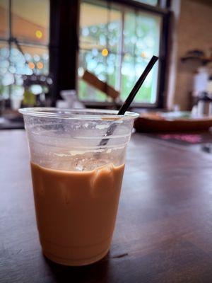 Iced latte - tasty & much needed after the sweltering heat at The Alamo lol