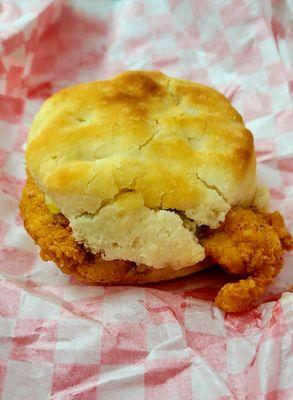 Chicken, Pickle, & Ranch Biscuit $5.79 (07/11/23). @BobwhiteCounter #JerseyCity #FriedChicken #FoodPorn