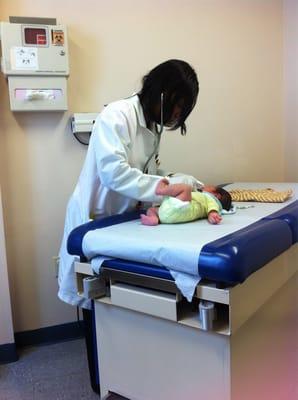 Dr Henry checking his vitals