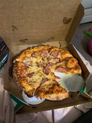 Medium Build Your Own Pizza with ham and extra cheese