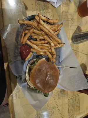 Burger & fries.
