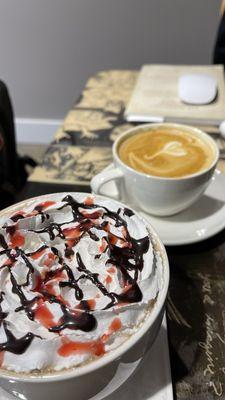 Cappuccino & Strawberry Chocolate Latte