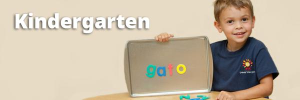 Our Kindergarten is offered as a five-day bilingual option (three days Spanish and two days English).