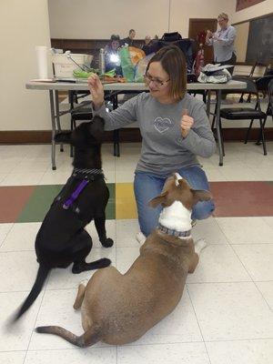 Heidi with D-Day and Chloe Graduation Day Puppy 2