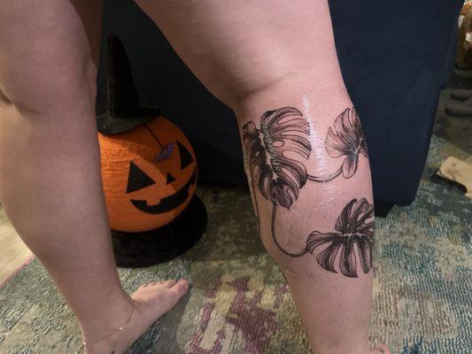 Monstera tattoo