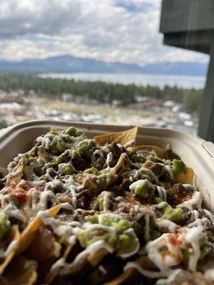 EXCELLENT Carne Asada Nacho... crafted well to where there were barely and chips left at bottom with nothing on them.