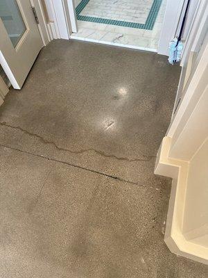 Homeowner's floor before.