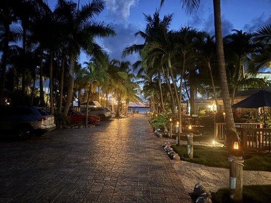 Night time at the resort