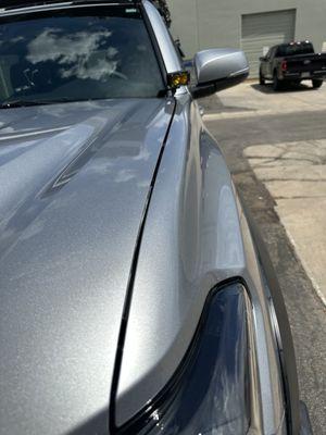 Repaired Toyota fender
