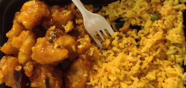 My BLAND Gen Tso's Chicken combo.