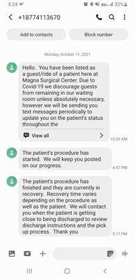 My father in law was scheduled at 11am for surgery, he was not seen until 4:47pm.