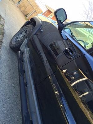 Glad I spent $6 on the wash and tipped the kid who dried it and ignored that it still looked like this. Avoid