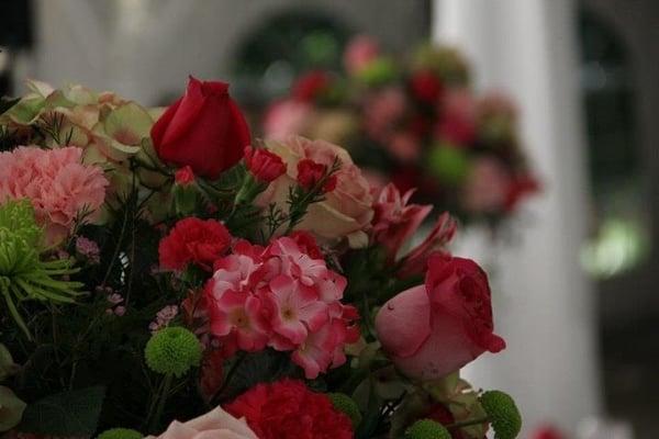 Beautiful reception flowers