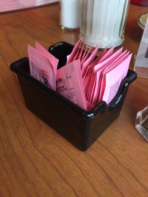 They have sweet n low! Get here!