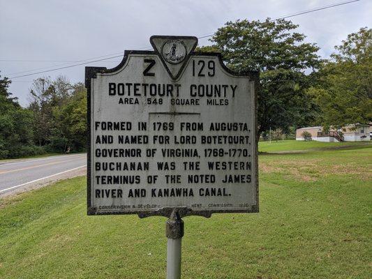 Rockbridge and Botetourt Counties Historical Marker
