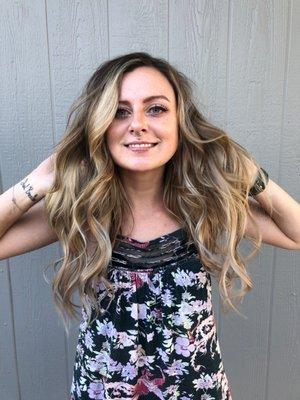 Hand tied extensions and color