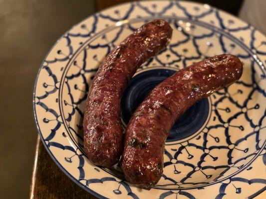 Prime beef and basil sausage. Photo by Mario-Sebastian Berry.