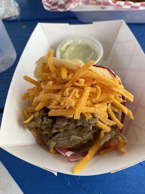 #5 pork and cheese sandwich. Bread for this was out of this world.