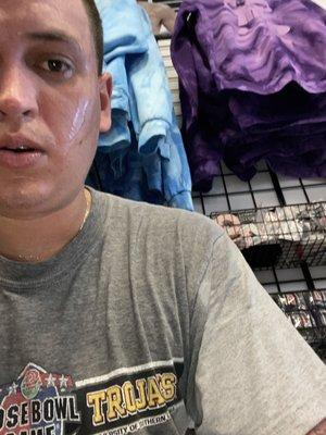 Burned quiet a few calories as you can see from my drenched shirt