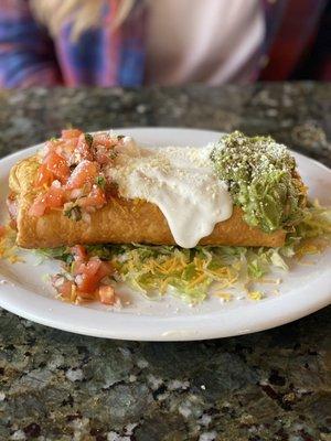 My daughter's chimichanga which she enjoyed.