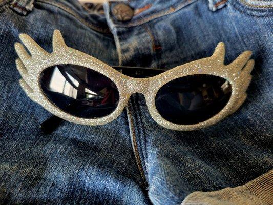 Today, I found a pair sparkly shades and some cutoffs.