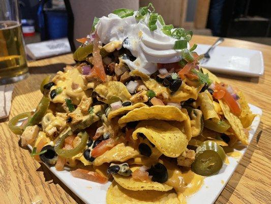 Nachos - and that's a half order, believe it or not!