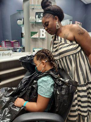 Daughters first Salon style