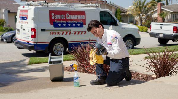 Furnace maintenance, heating, furnace tune-up, blower motor cleaning