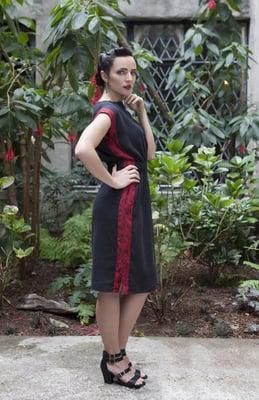 Horizon Dress in tencel and silk print