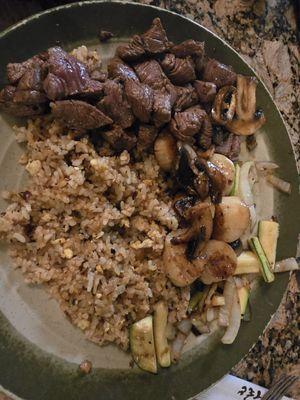 Fillet mignon and scallop