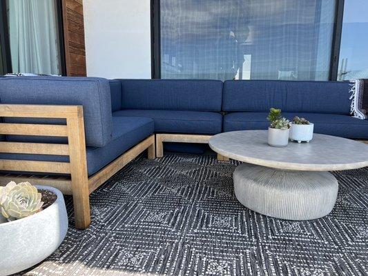 Newly upholstered outdoor sectional
