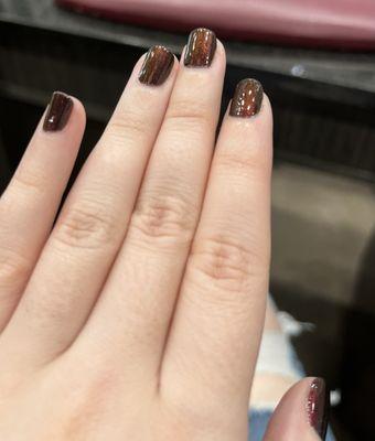 Basic manicure with polish