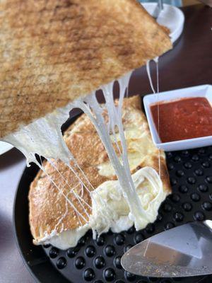 Cheesy 3 cheese calzone