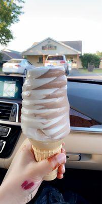 Vanilla chocolate soft ice cream