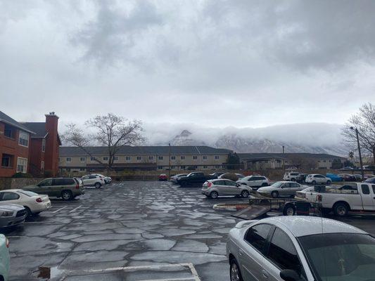 Mountain view from one side of the apartments