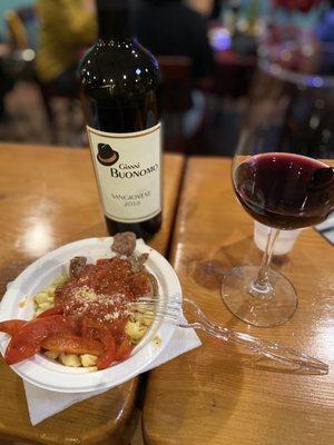 New Sangiovese release paired with pasta and sausage