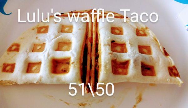 Fajita chicken waffle taco
