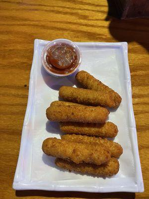 Mozzarella cheese sticks.