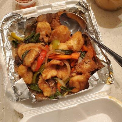 I was hoping for a whole friend fish. This tasted better and more flavorful cold than it did hot.