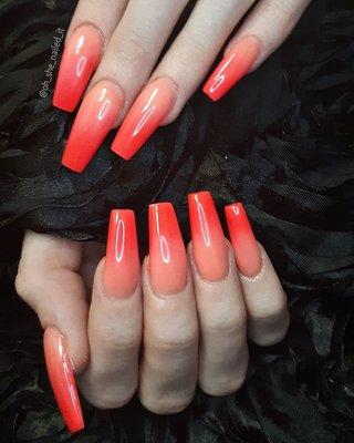 Color acrylic ombre
