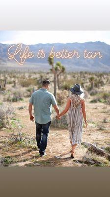 Organic spray tan!
Life is better with a tan!