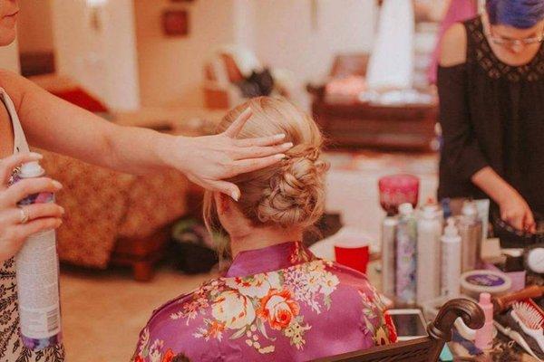 Wedding updo by Tiffany