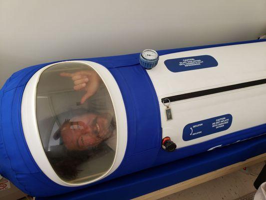 Hyperbaric oxygen therapy is something I look forward to. The results are always surprising.